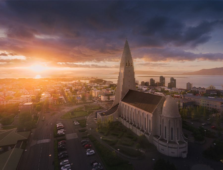La cathédrale Hallgrímskirkja à Reykjavík